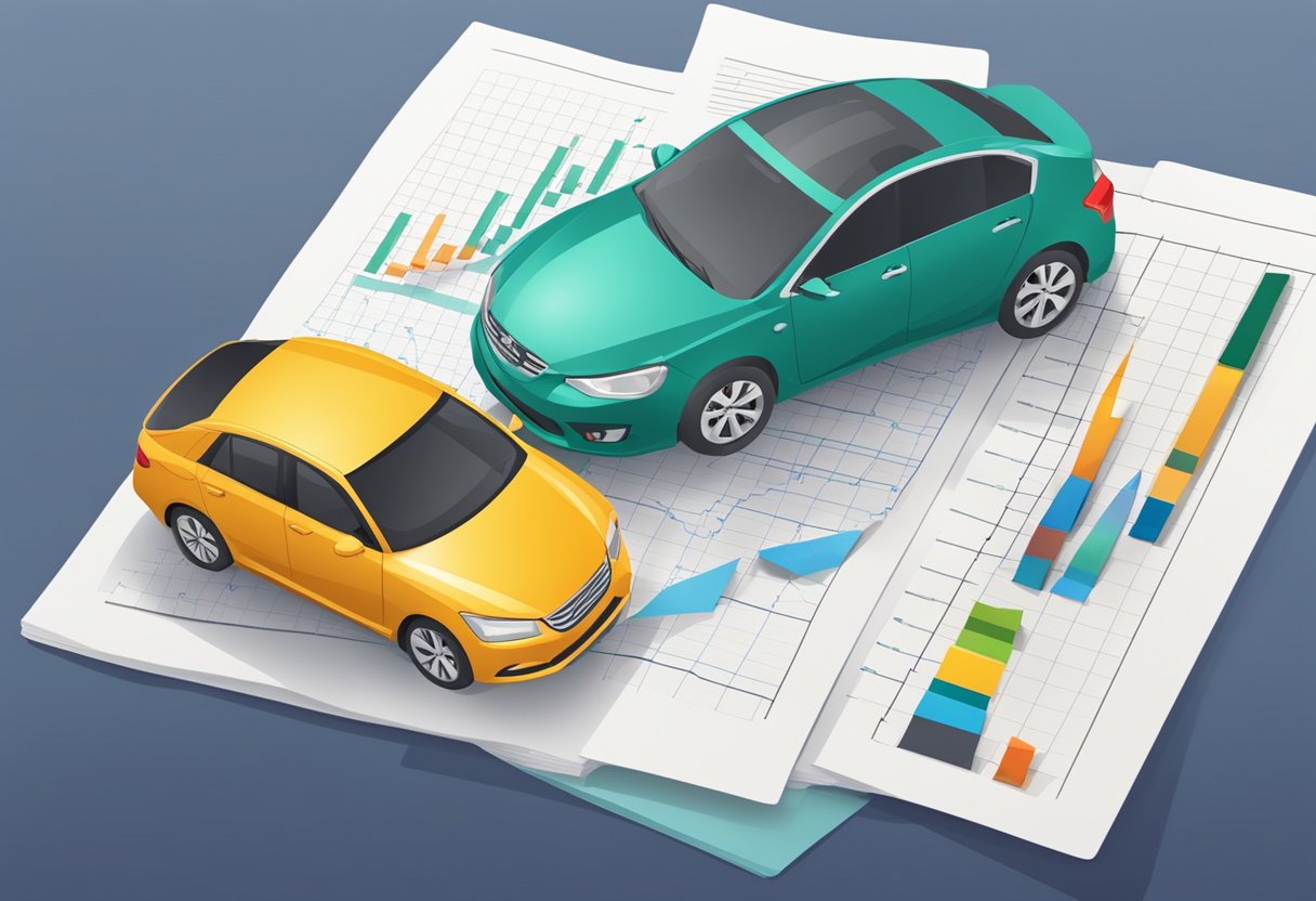 The car insurance bill grows each year, depicted by a graph showing an upward trend